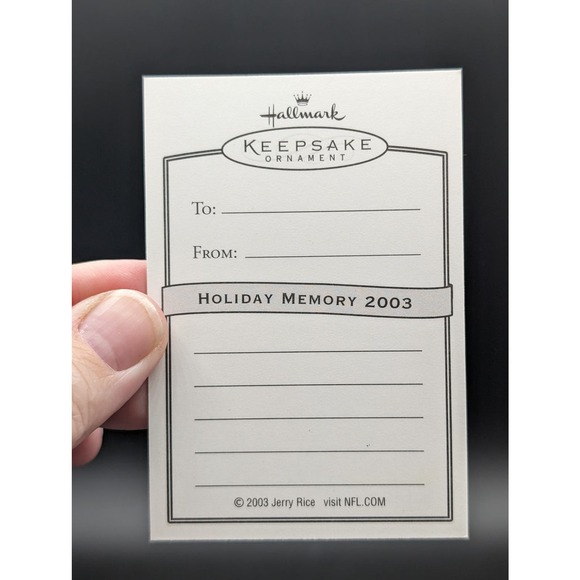 Vintage NFL Jerry Rice Oakland Raiders Hallmark Keepsake Christmas Ornament - Picture 5 of 13